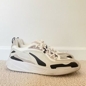 Mens cream zara sneakers